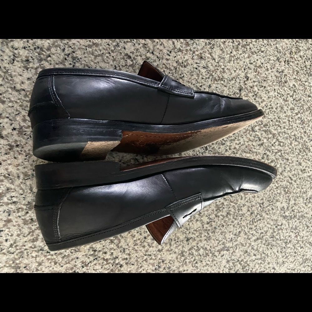 Men's Coach “Allen” Black leather Penny Loafers dress shoes black 10.5 M - Picture 6 of 12